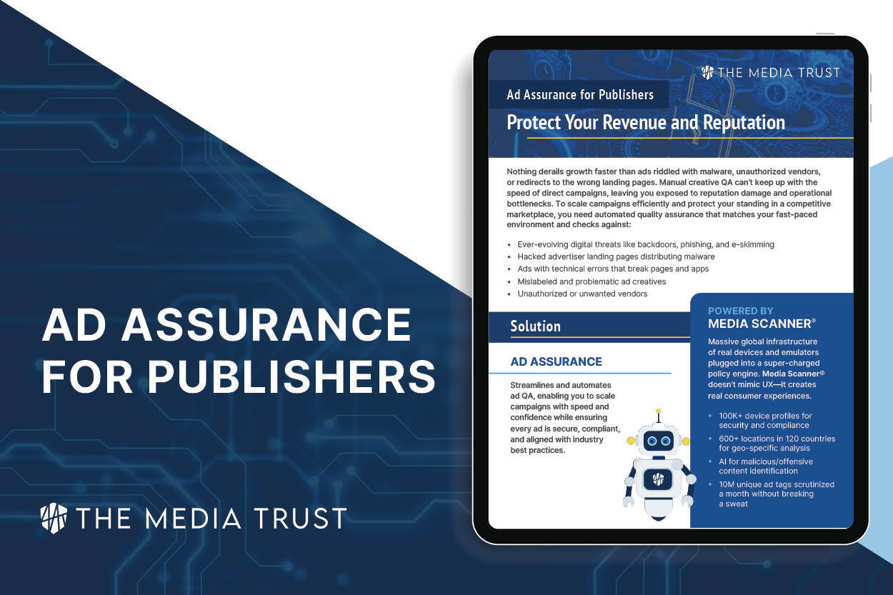 The Media Trust Ad Assurance solution for Publishers